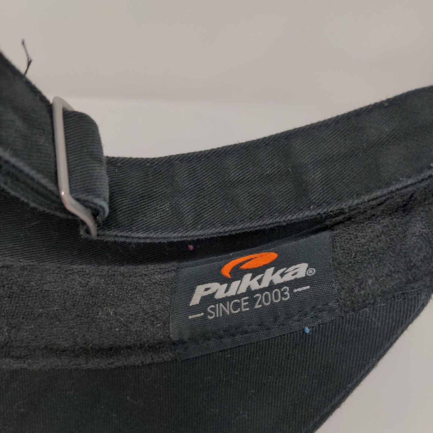 Rancho Bernardo Inn Slideback Sun Visor Hat Black OS Adjustable Pukka Cotton