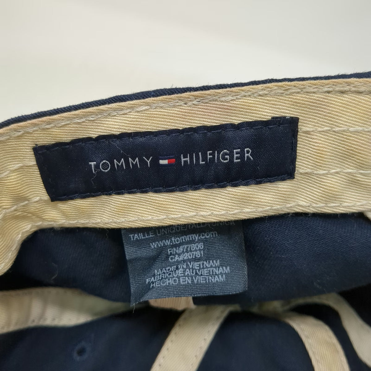 Tommy Hilfiger Baseball Cap Blue One Size Adjustable Strapback Cotton Logo Hat