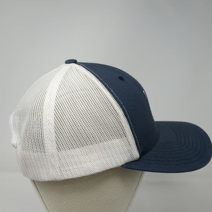 Yupoong Trucker Hat Blue One Size Mesh Back Snapback J+Z Graphic Logo Polyester