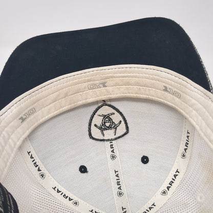 Ariat Snapback Trucker Hat Gray OS Adjustable 110 Flexfit Mesh Back Yupoong