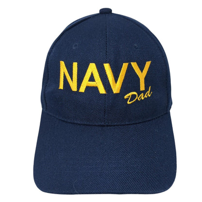 Navy Dad Strapback Hat Blue One Size Adjustable Embroidered Top Pro