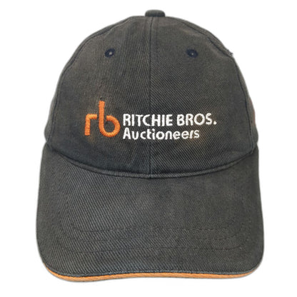 Ritchie Bros Auctioneers Black Orange One Size Strapback Baseball Cap Hat