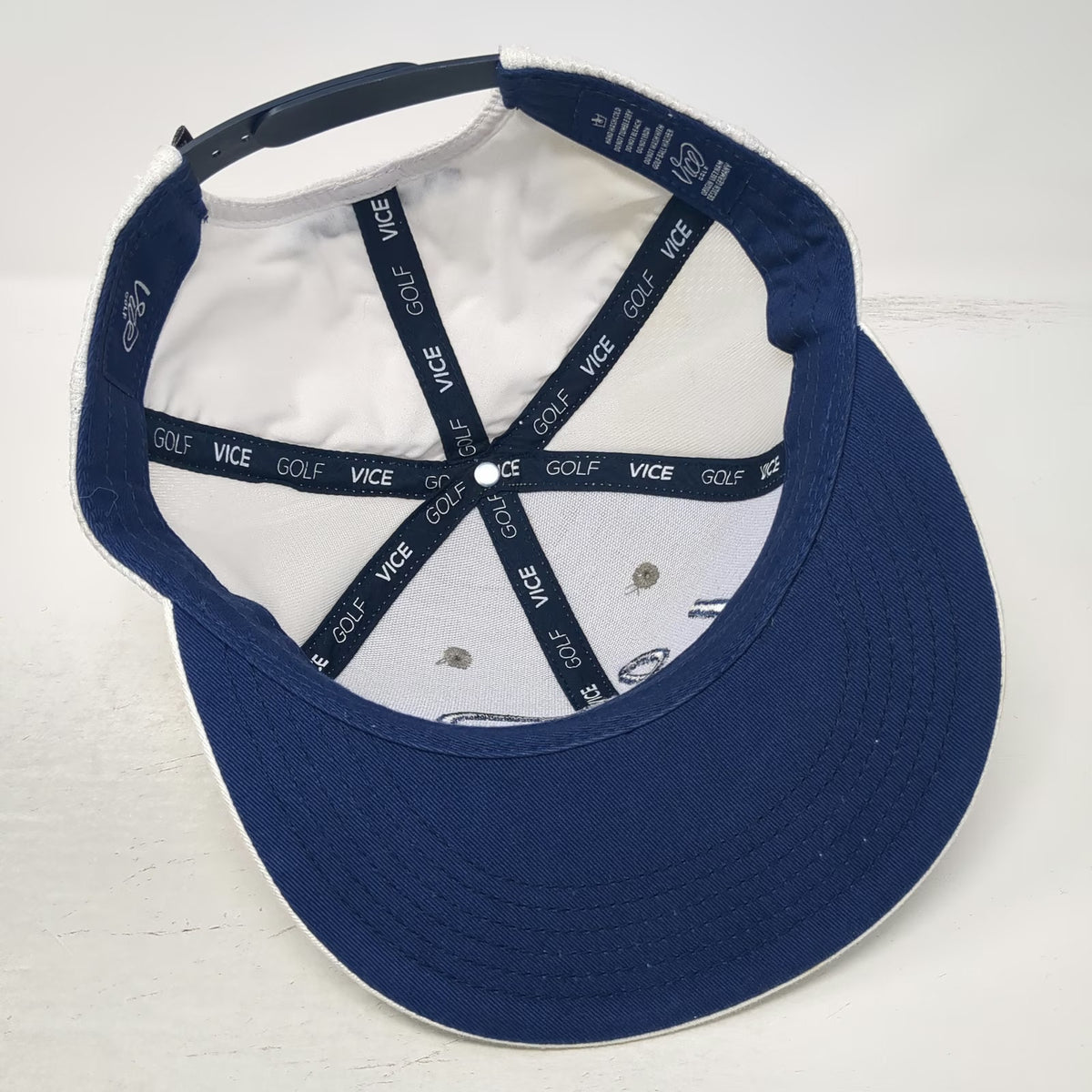 Vice Golf Trucker Hat Gray White Blue One Size Mesh Back Snapback Squad Patch