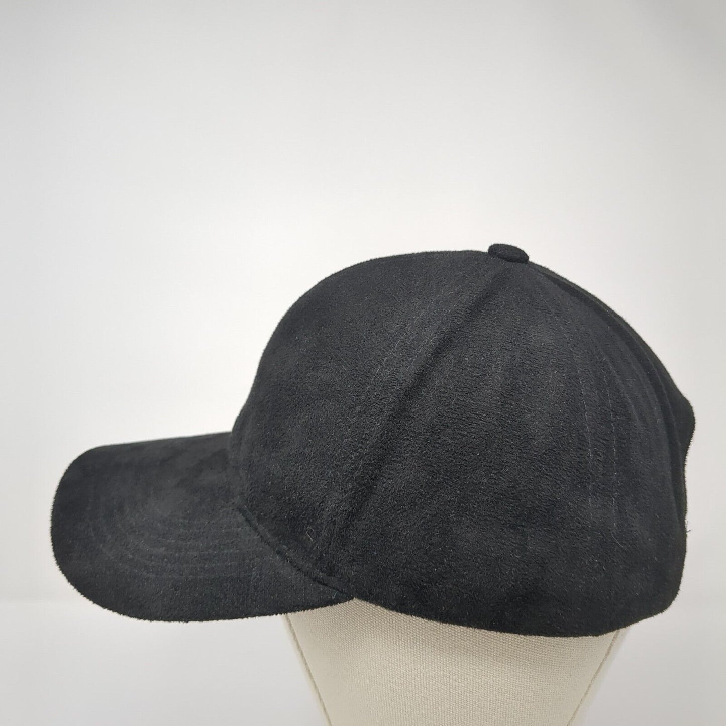 Unbranded Strapback Baseball Cap Black One Size Adjustable 6 Panel Blank