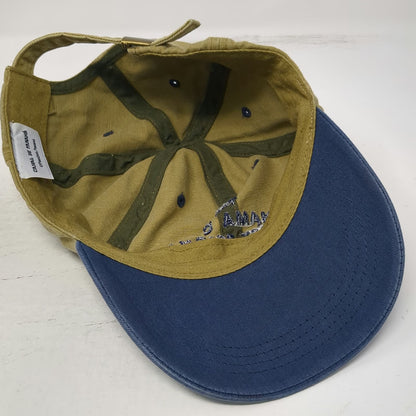 Panalboa Baseball Cap Beige Blue One Size Panama Canal Est 1914 Adjustable Hat
