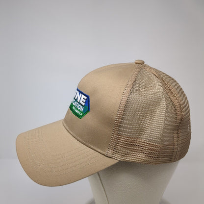 K Line Irrigation For America Snapback Trucker Hat Tan OS Adjustable Mesh Back