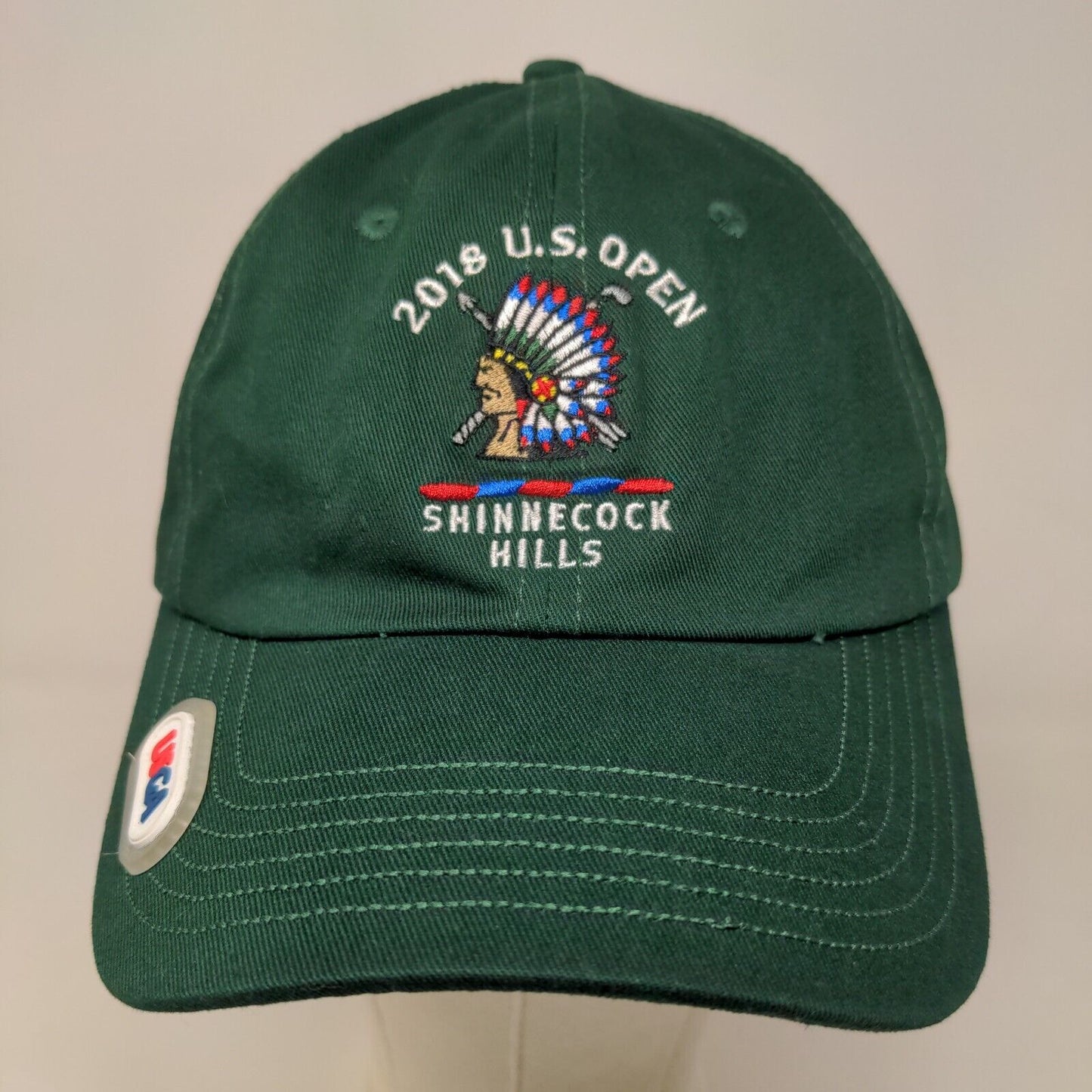 USGA Golf Men's Slideback Hat 2018 U.S. Open Shinnecock Hills Logo Embroidered
