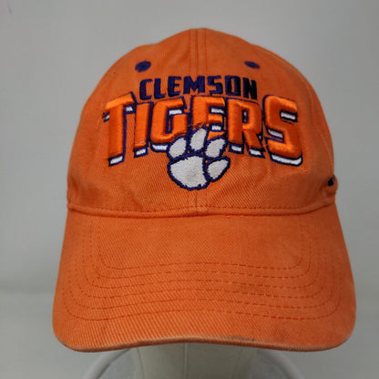 Russell Athletic Men's Strapback Hat Orange Embroidered Clemson Tigers Logo