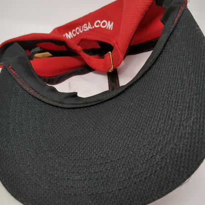 KYMCO Baseball Cap Red One Size Sandwich Brim Slideback Hat Textured Performance