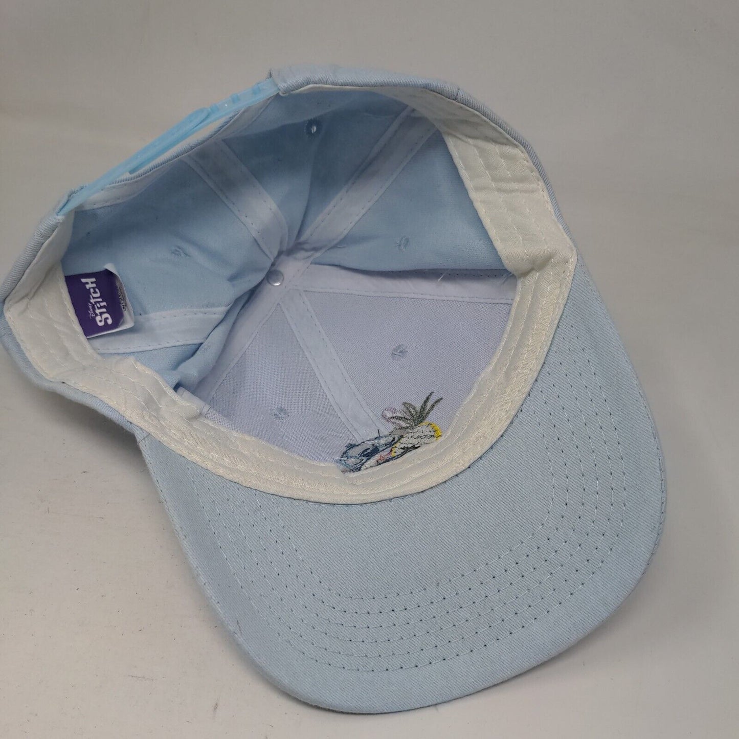 Stitch Pineapple Snapback Hat Blue OSFM Embroidered Adjustable Disney