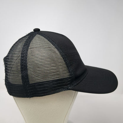 Express Trucker Hat Black One Size Mesh Back Chevron Snapback Tonal Stitch Hat