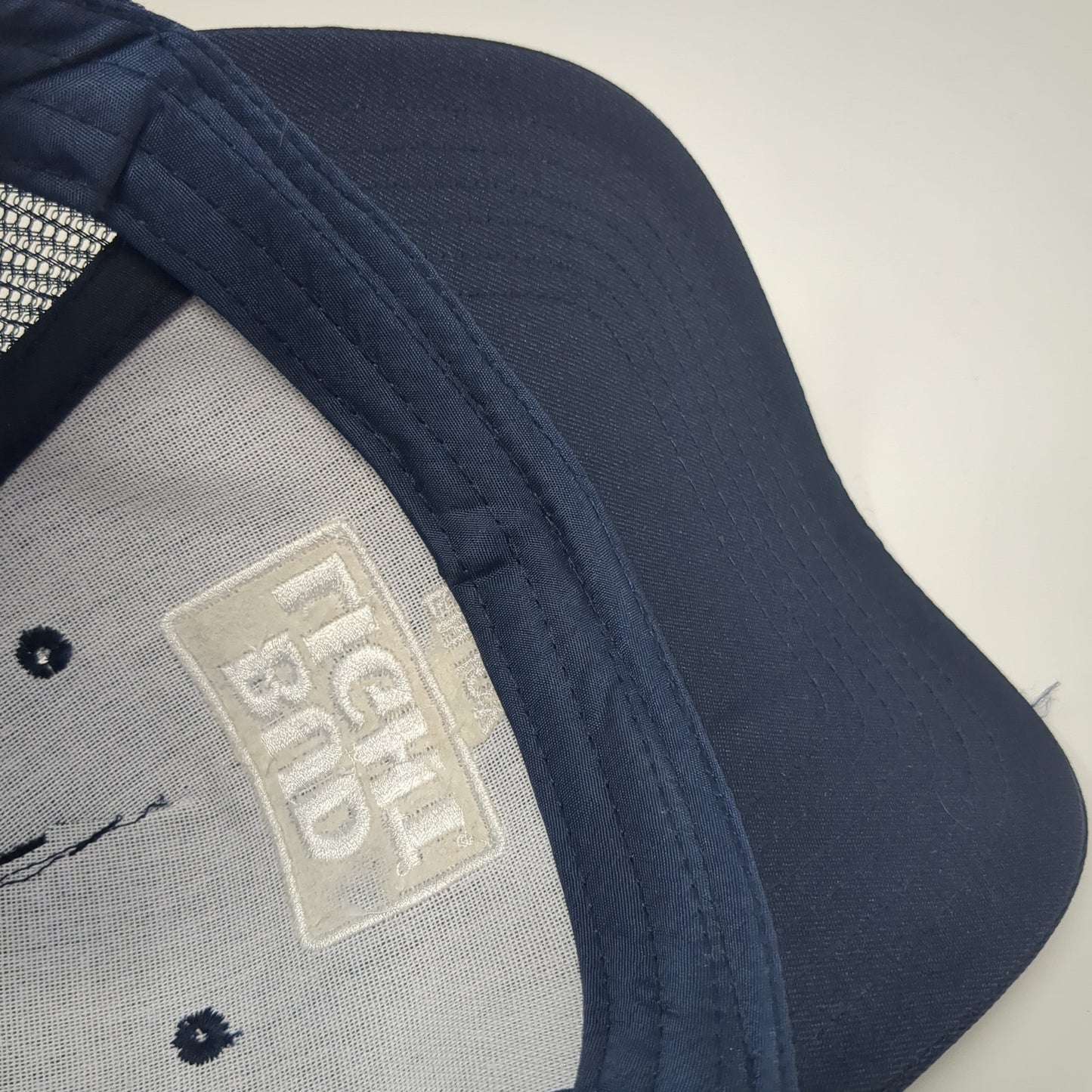 Bud Light Enjoy Responsibly Snapback Trucker Hat Blue One Size Mesh Back