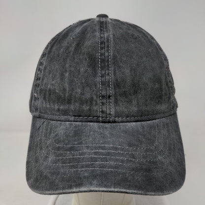 Unbranded Slideback Hat Black OSFM Adjustable Solid Vent Holes Blank