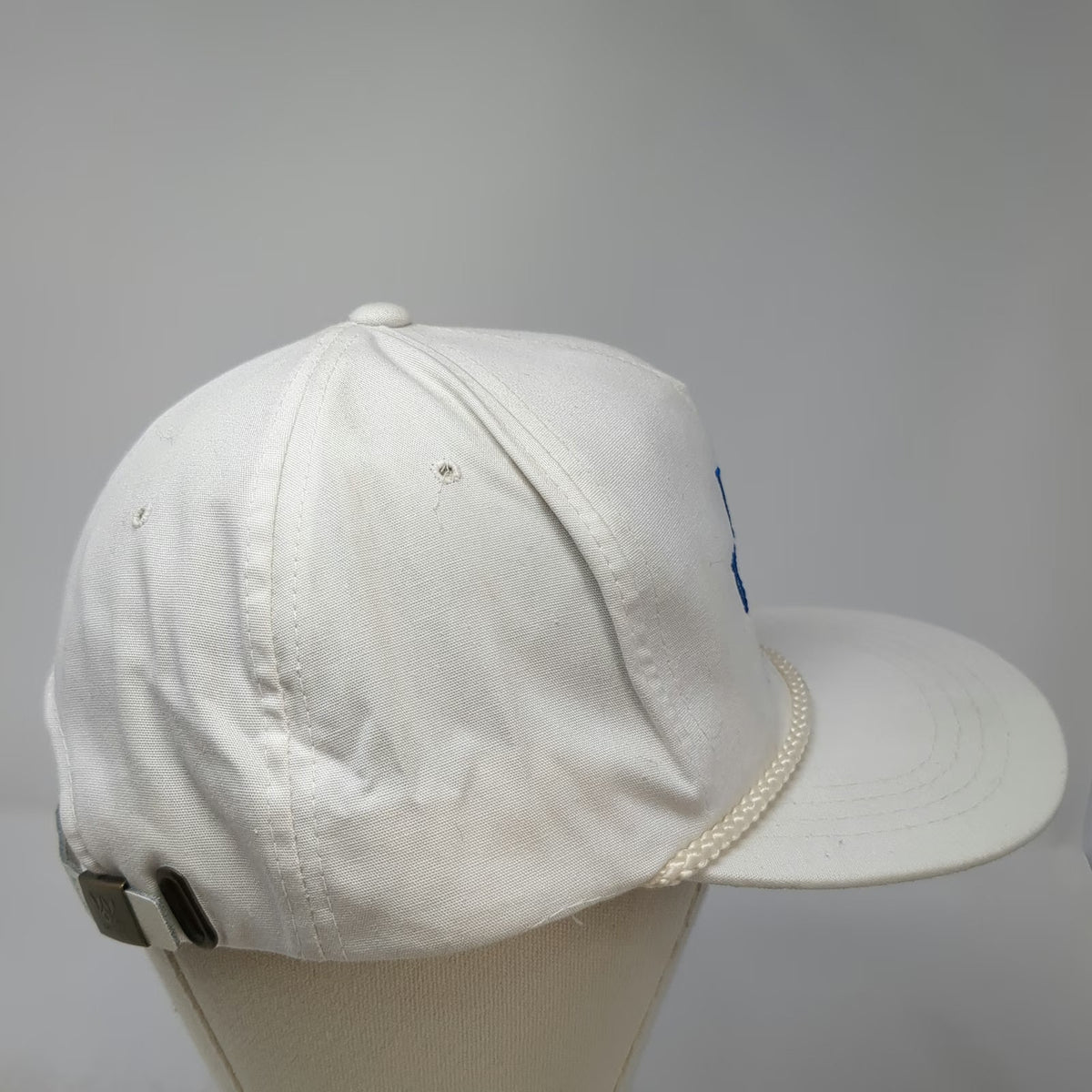 Yupoong 5 Panel White Red Blue One Size Braided Rope Don't Mess With Texas Hat