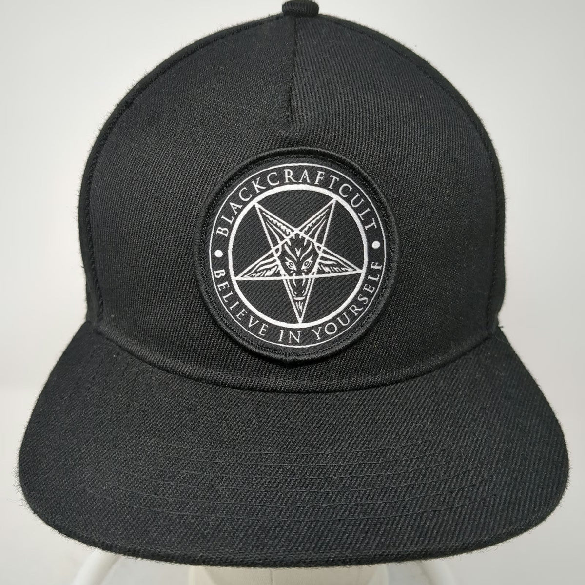 BlackCraft Cult 5 Panel Hat Black One Size Snapback Baphomet Pentagram Patch