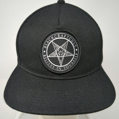 BlackCraft Cult 5 Panel Hat Black One Size Snapback Baphomet Pentagram Patch