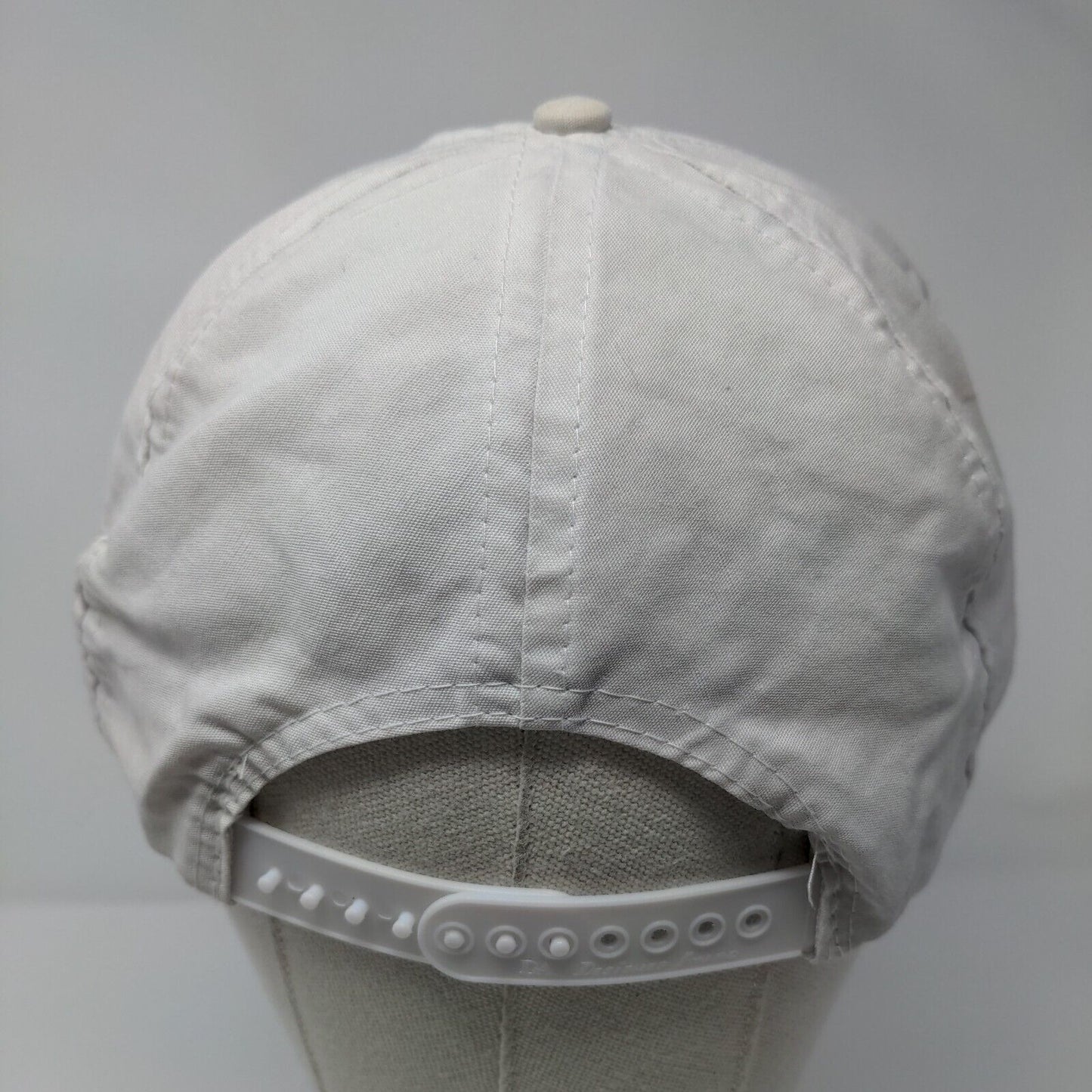 Princeton Snapback Hat White OSFA Adjustable Vented Holes 6 Panel Rope