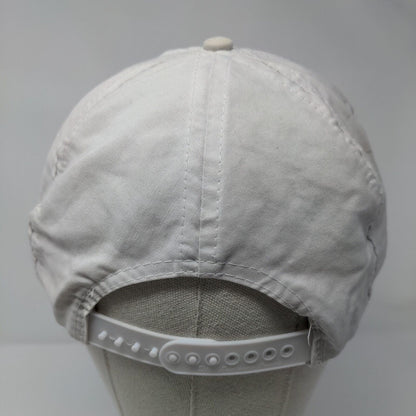 Princeton Snapback Hat White OSFA Adjustable Vented Holes 6 Panel Rope