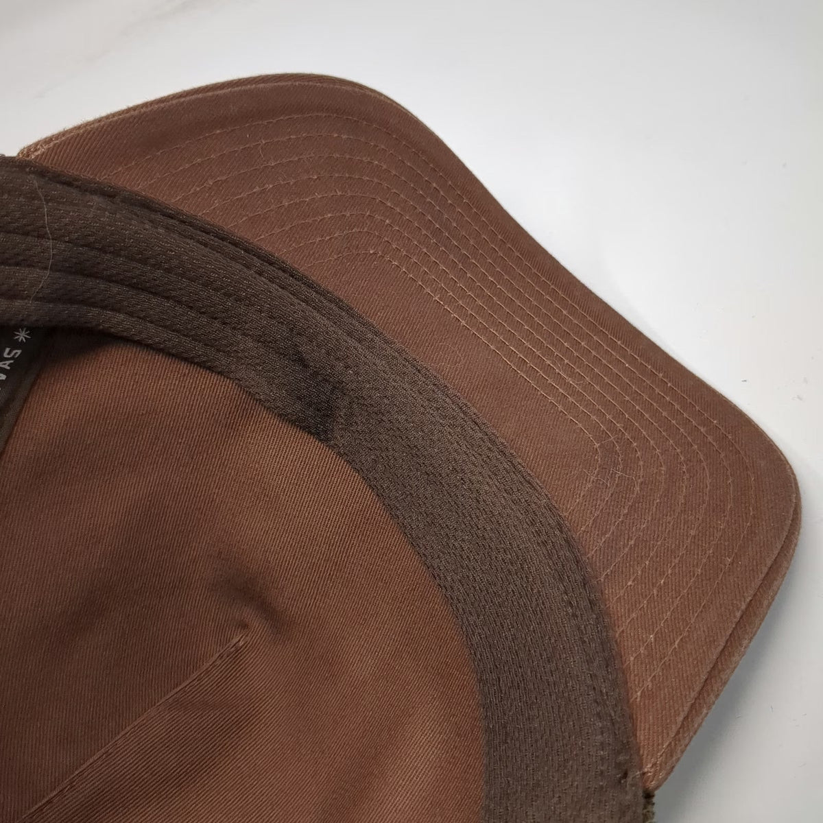 Tecovas Brown One Size Trucker Hat Mesh Snapback Hot Country Hits Logo Patch