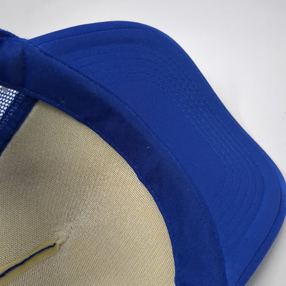 Hawaiian Headwear Blue One Size Trucker Hat Hawaii Islands Palm Tree Mesh Rope