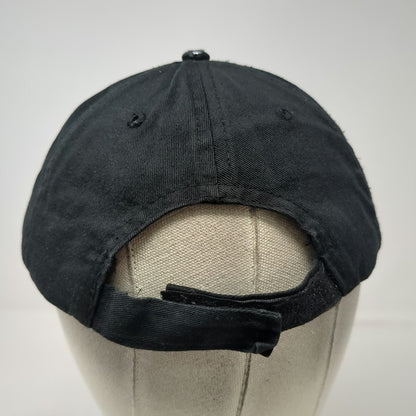 Dunkin' Baseball Cap Black One Size DNKN Embroidered Logo Pink Tab Strapback Hat