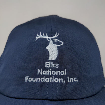 Elks National Foundation Men's Strapback Hat Blue Adjustable Embroidered Logo