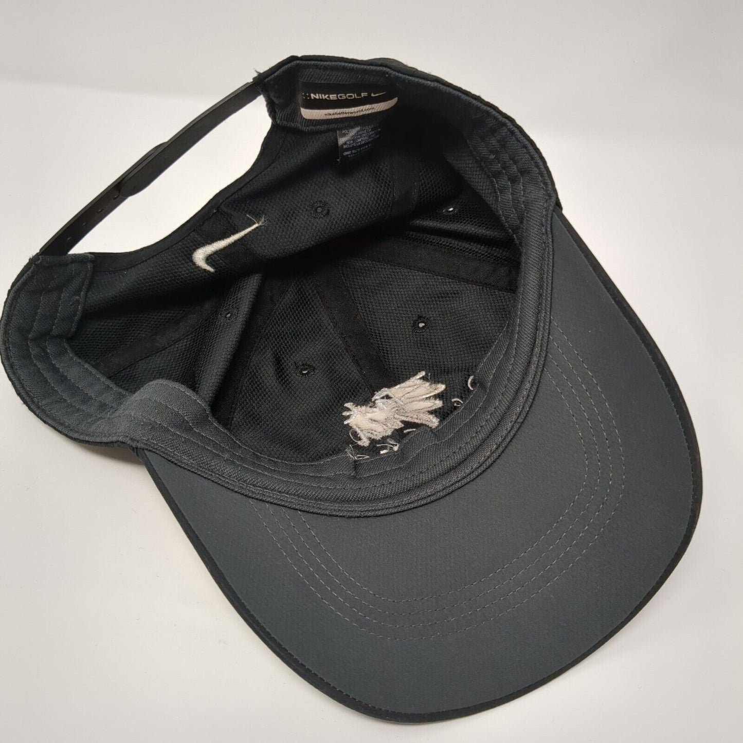Black Gold Golf Club Snapback Hat Black OSFM Nike Embroidered 6 Panel