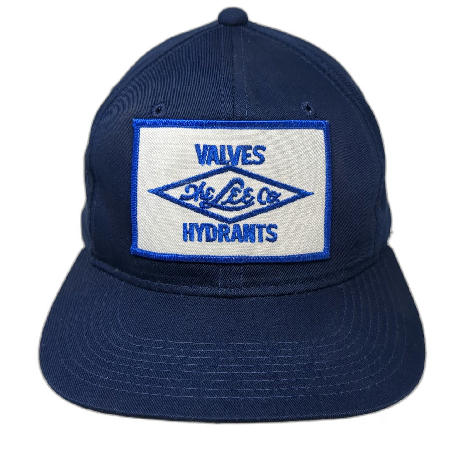 YoungAn Snapback Blue White One Size Valves Hydrants Lee Co Logo Patch hat
