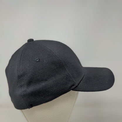 Otto Flex Fitted Hat Black Large-XL Solid 6 Panel Vent Holes Blank