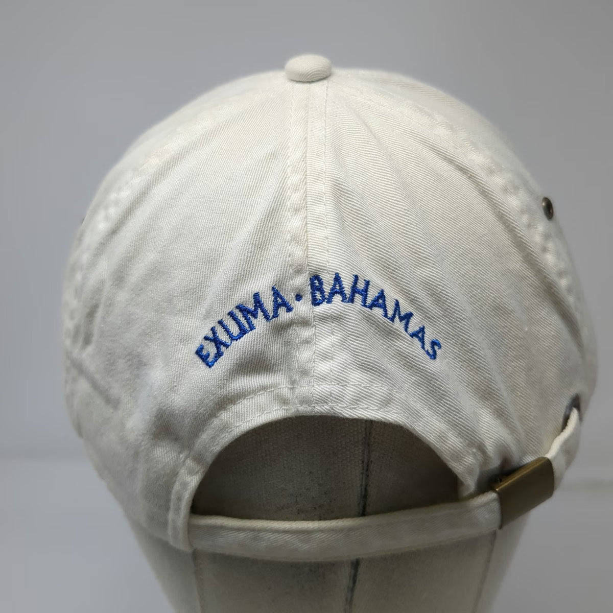 Anvil Baseball Cap White One Size Highbourne Cay Exuma Bahamas Strapback Hat