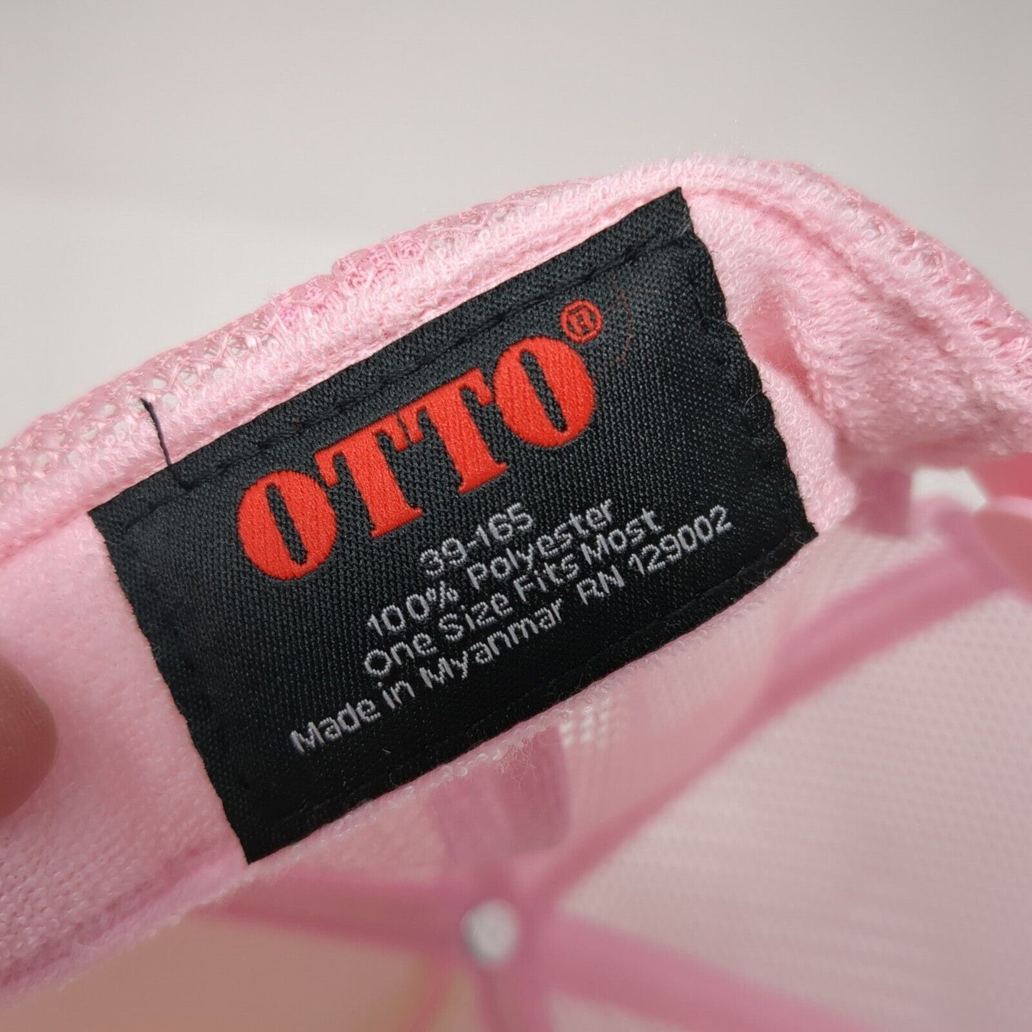 Bottle Snapback Trucker Hat Pink One Size Adjustable Mesh Back Rope Otto