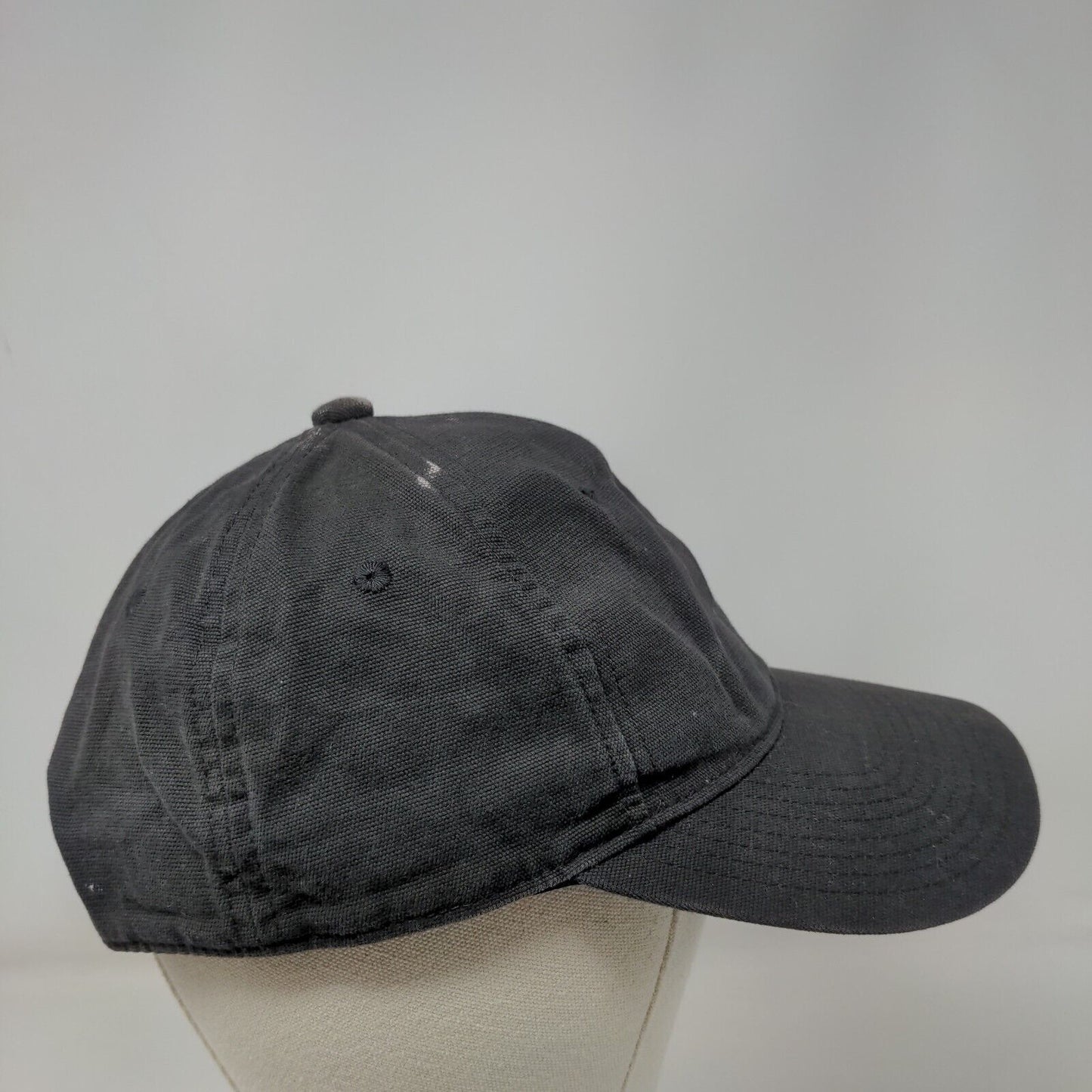 Genuine Dickies Snapback Hat Black One Size Adjustable Solid 6 Panel