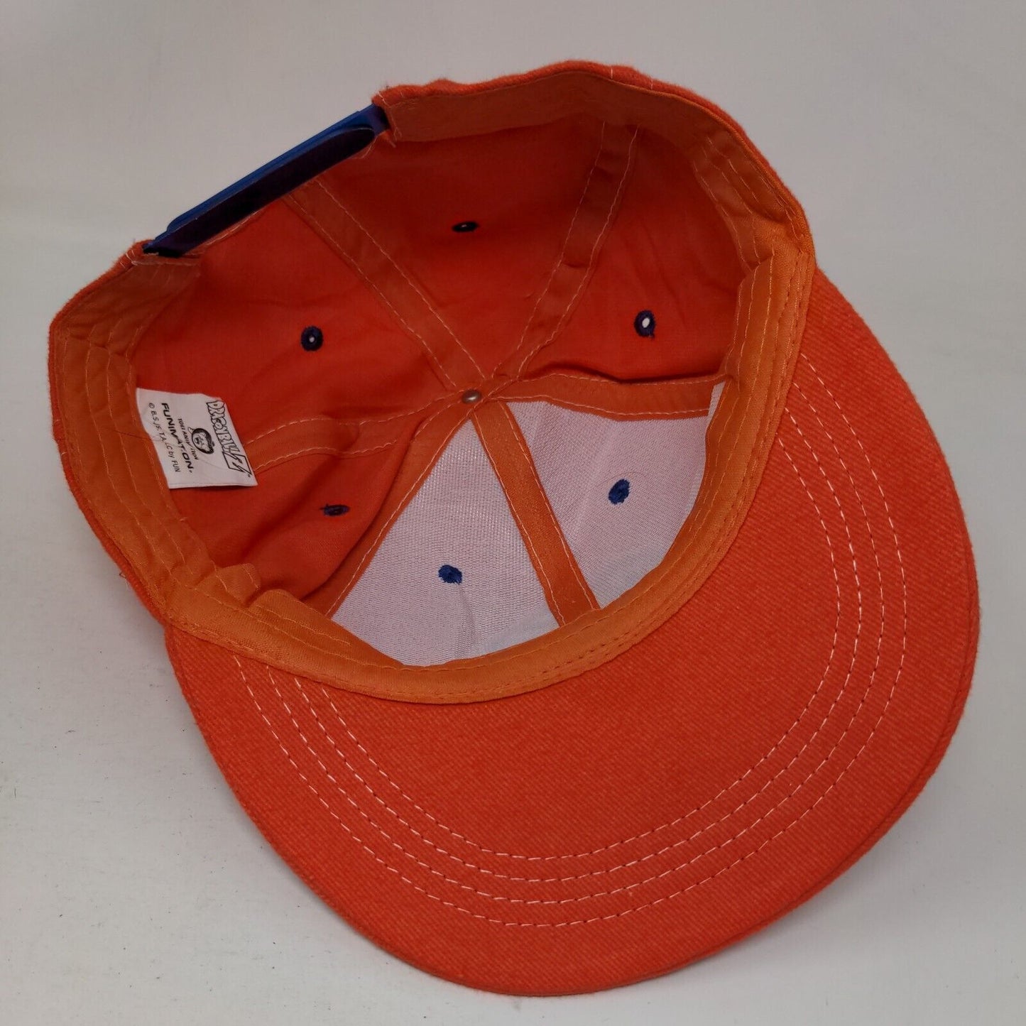 Dragon Ball Z Snapback Hat Orange One Size Embroidered 6 Panel Funimation