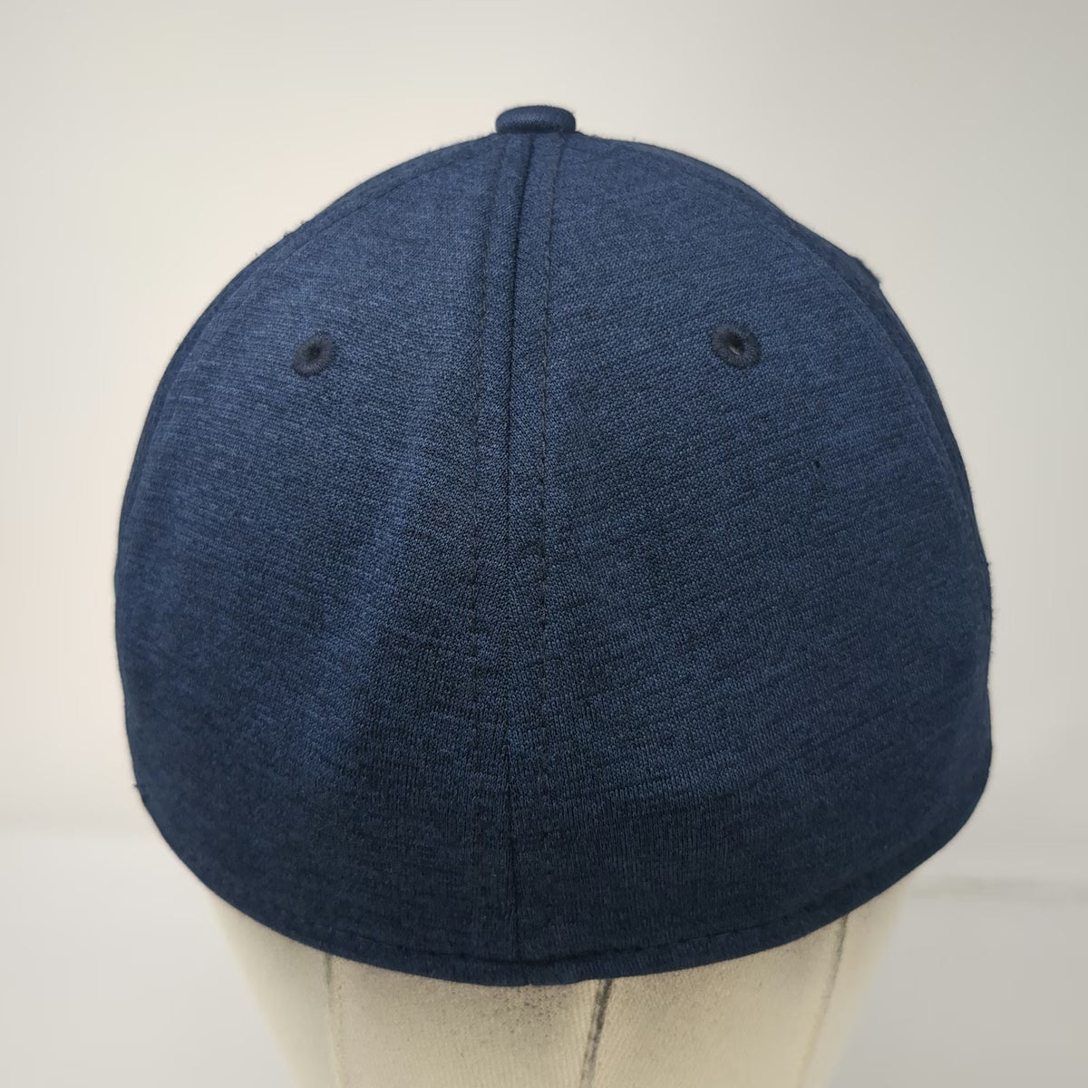 New Era Baseball Cap Blue M Petersen Globe Logo 39THIRTY Stretch Fit Hat