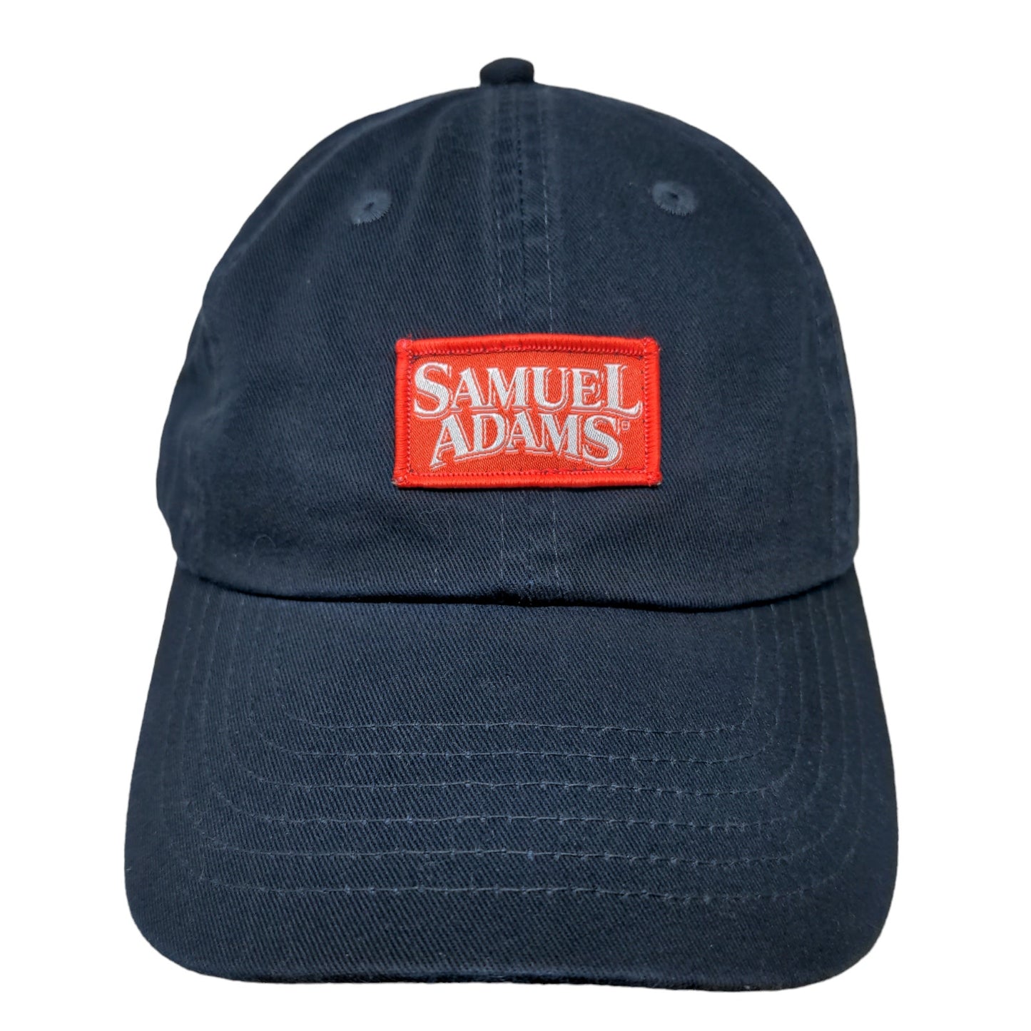 Samuel Adams Men's Slideback Hat Blue Logo Cotton Beer Adjustable Embroidered