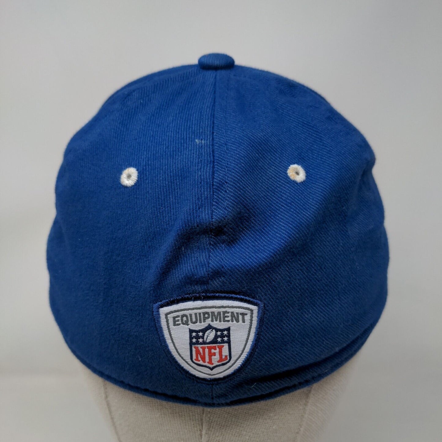 NFL Onfield Reebok Indianapolis Colts Fitted Hat Blue White Embroidered Logo