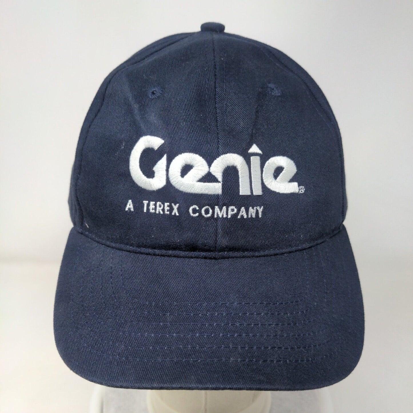 Genie A Terex Company Strapback Hat Blue One Size Embroidered 6 Panel