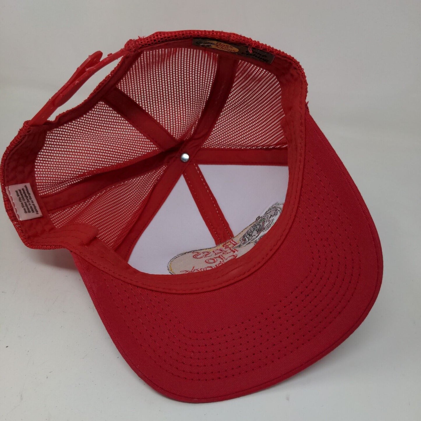 Bass Pro Shops Men's Snapback Mesh Back Hat Red White OSFM Embroidered Logo