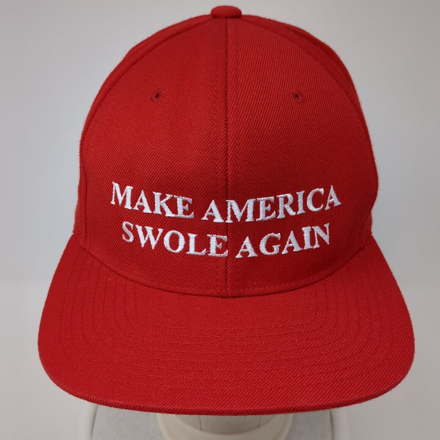 Make America Swole Again Reigning Fury Snapback Hat Red OS Adjustable Yupoong