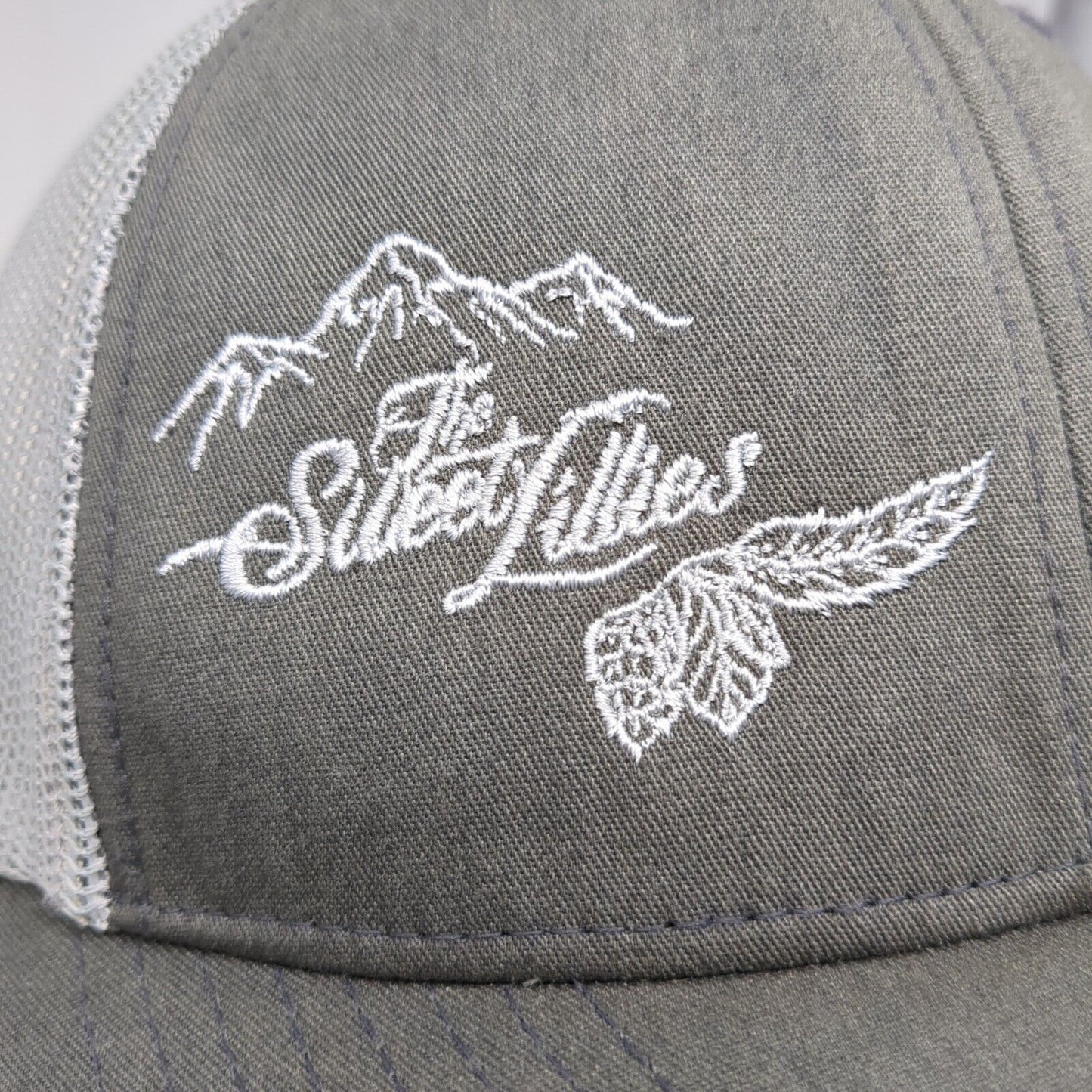 The Sweet Lillies Snapback Trucker Hat Gray One Size Adjustable Mesh Back
