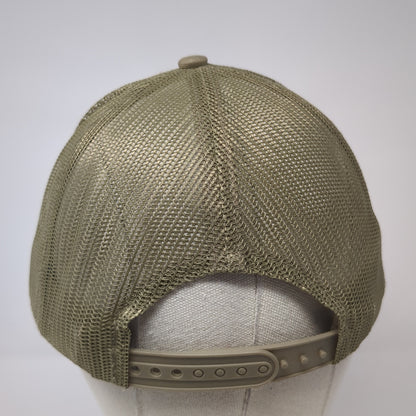 Real Faith It's All About Jesus! Trucker Hat Brown One Size Mesh Back