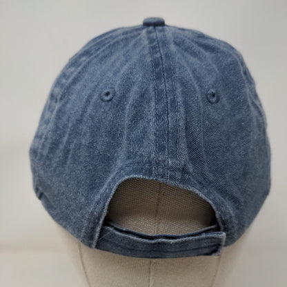 Infinity Strapback Hat Blue OSFM Adjustable Denim Vented Holes 6 Panel Blank