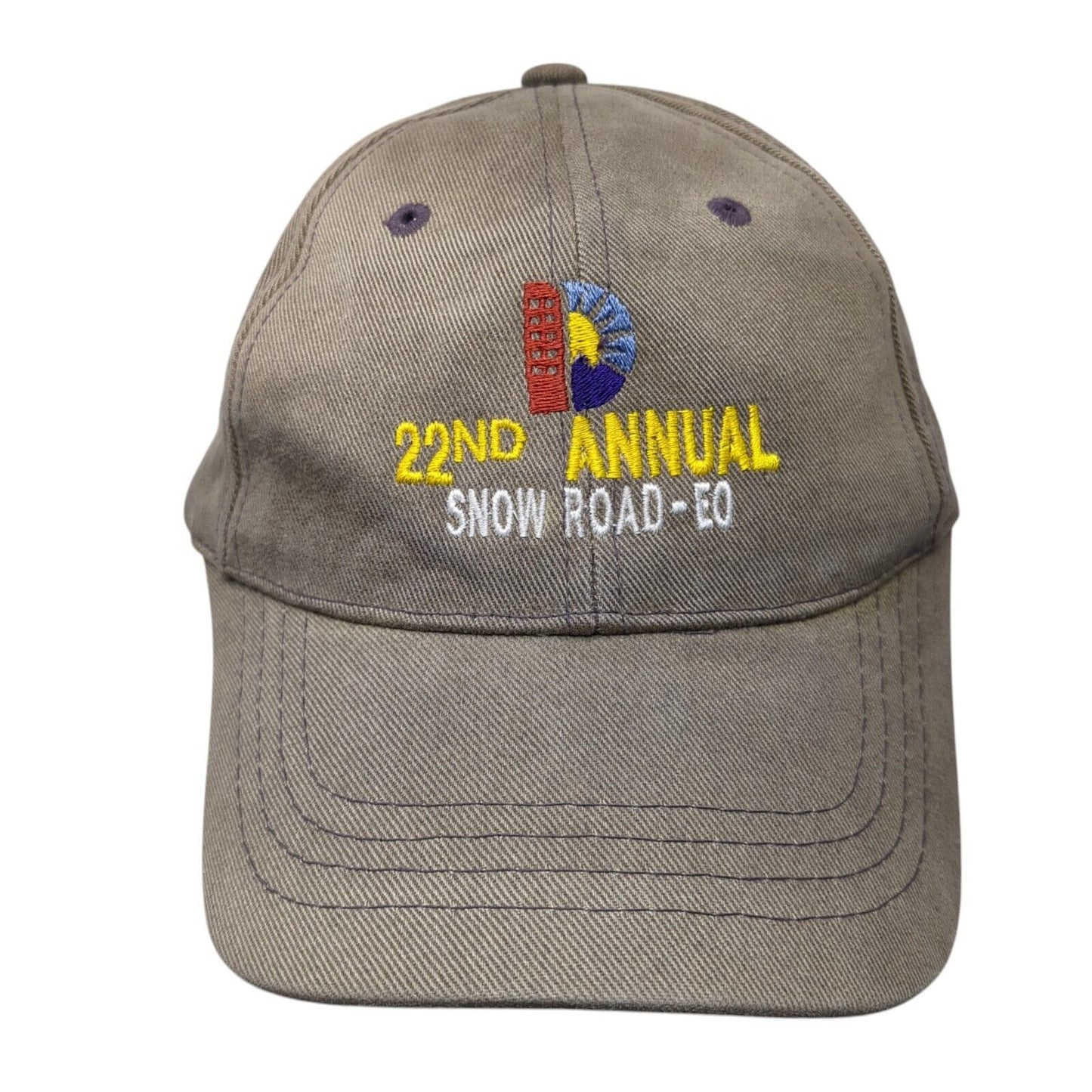 22nd Annual Snow Road-EO Strapback Hat Brown One Size Magic Headwear