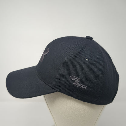 Under Armour Spell Out Strapback Hat Black One Size Embroidered Logo