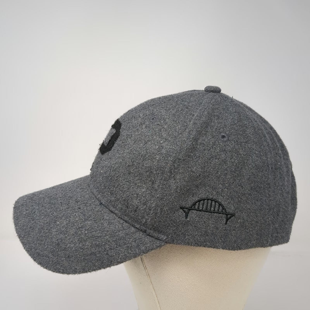 Portland Gear Baseball Cap Gray OSFM Strapback P City of Bridges Wool Blend Hat