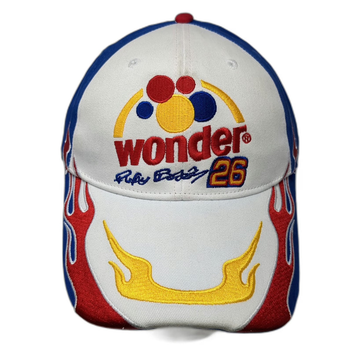 Wonder Bread Ricky Bobby 26 Talladega Nights Blue Flame Baseball Cap OSFM Hat