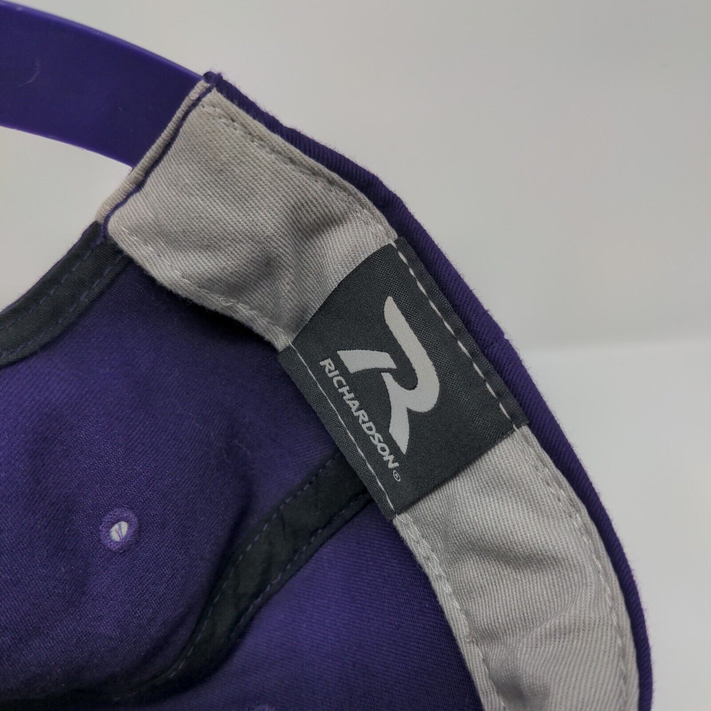 WV Snapback Hat Purple M/L Solid Adjustable Embroidered Richardson