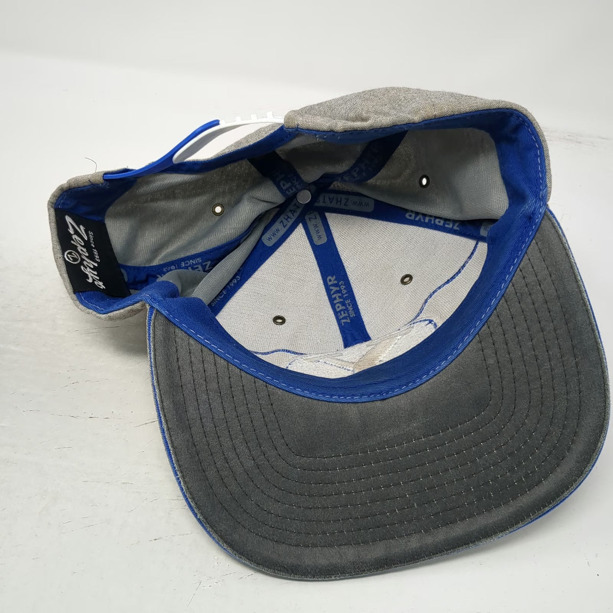 Zephyr BYU Cougars NCAA Gray Snapback One Size Hat 100% Cotton Embroidered Patch