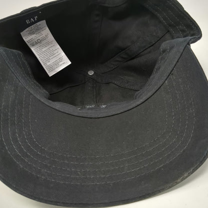 Gap Black Baseball Cap OSFM Adjustable Cotton Embroidered Logo Curved Brim Hat