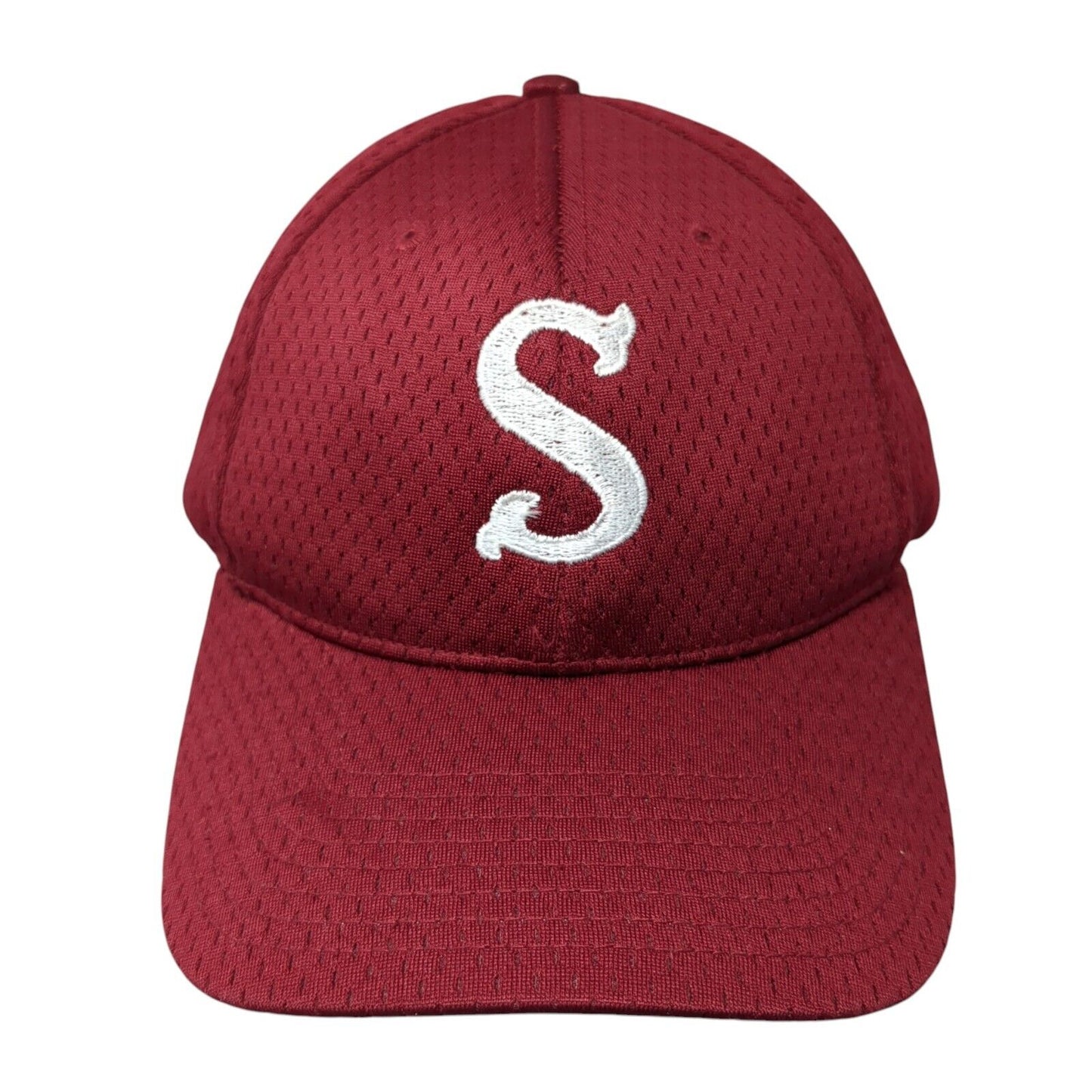 Letter S Strapback Hat Red Medium-Large Embroidered Richardson 6 Panel